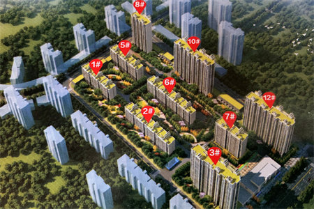 城北通盛上海花园4室2厅2卫160m2毛坯房